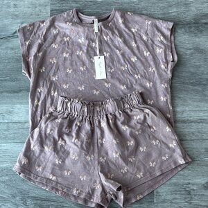 Rylee + Cru Mauve Butterfly Print Set